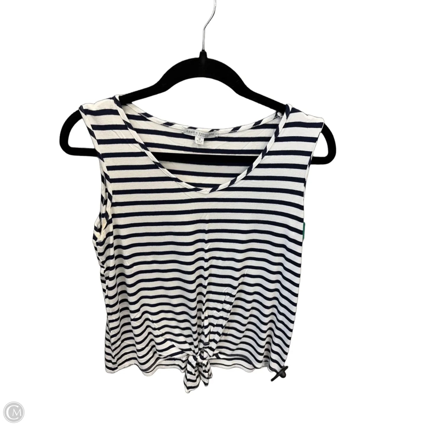 Top Sleeveless By Green Envelope In Striped Pattern, Size: M