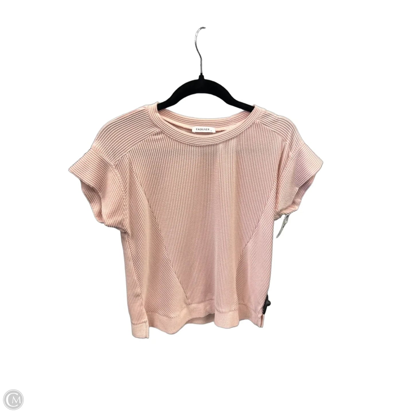 Top 2pc Short Sleeve By Ekouaer In Pink, Size: S