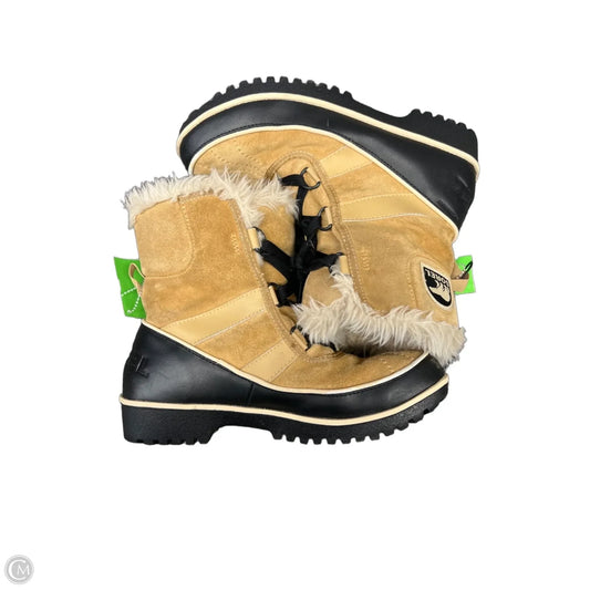 Boots Snow By Sorel In Black & Brown, Size: 7.5