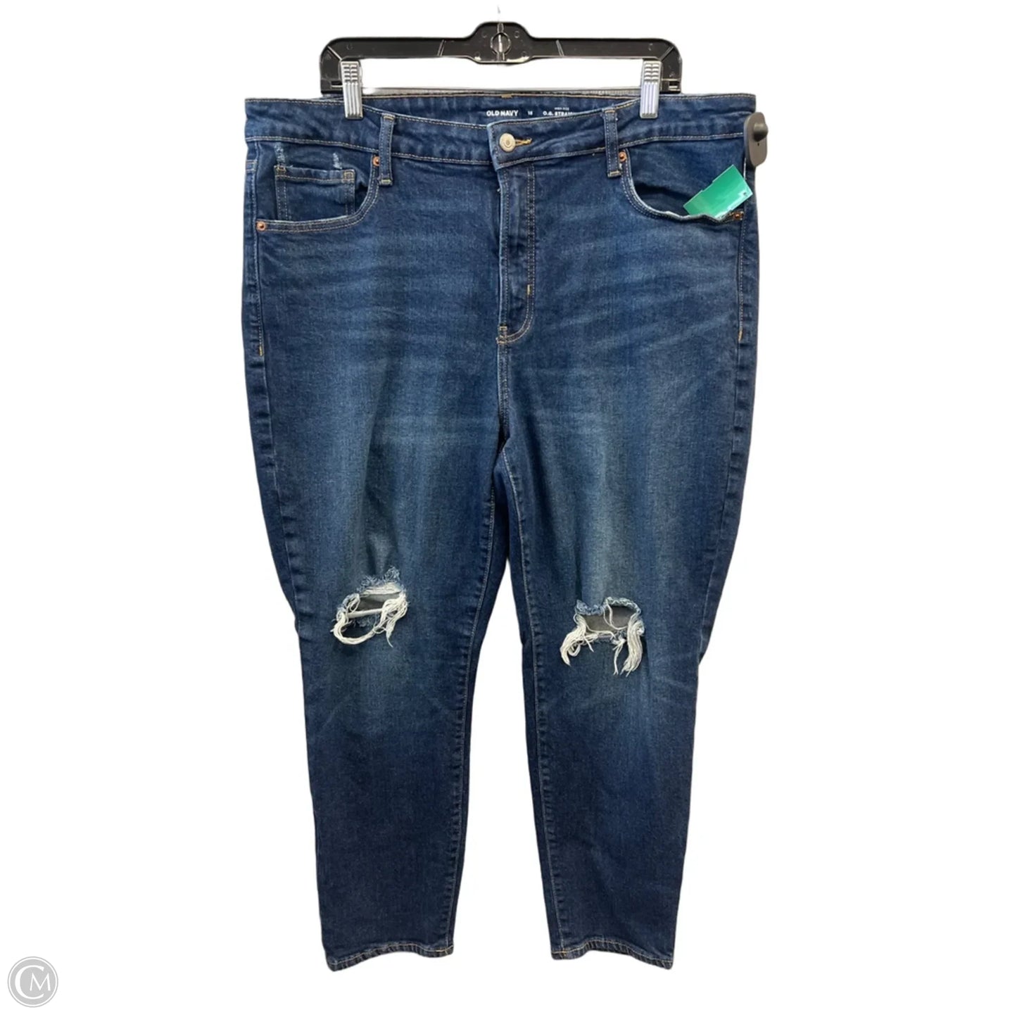 Jeans Straight By Old Navy In Blue Denim, Size: 18