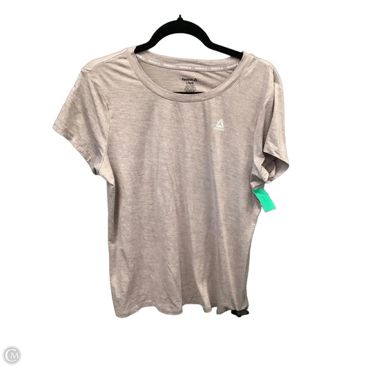 Athletic Top Short Sleeve By Reebok In Purple, Size: L