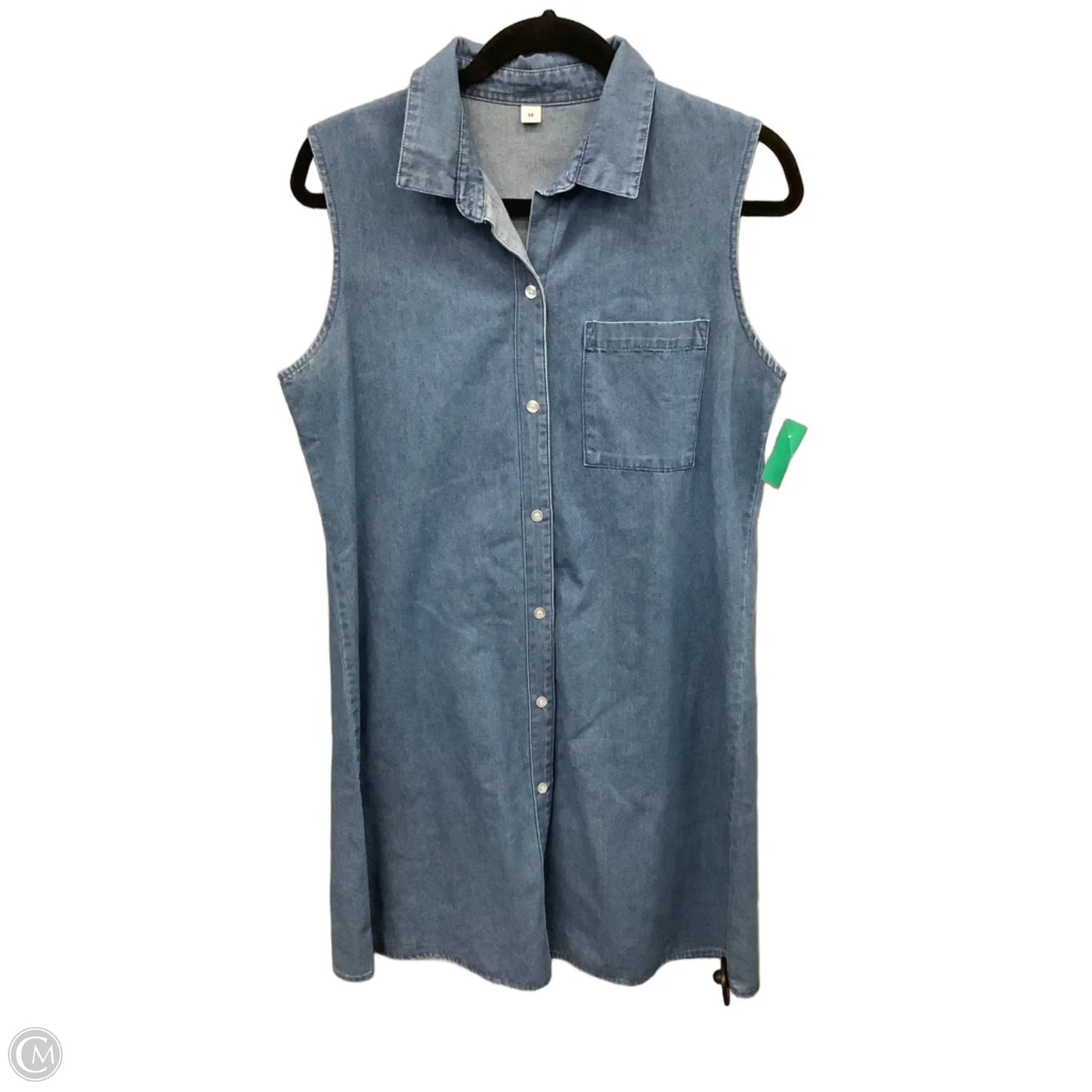 Dress Casual Midi By Clothes Mentor In Blue Denim, Size: M