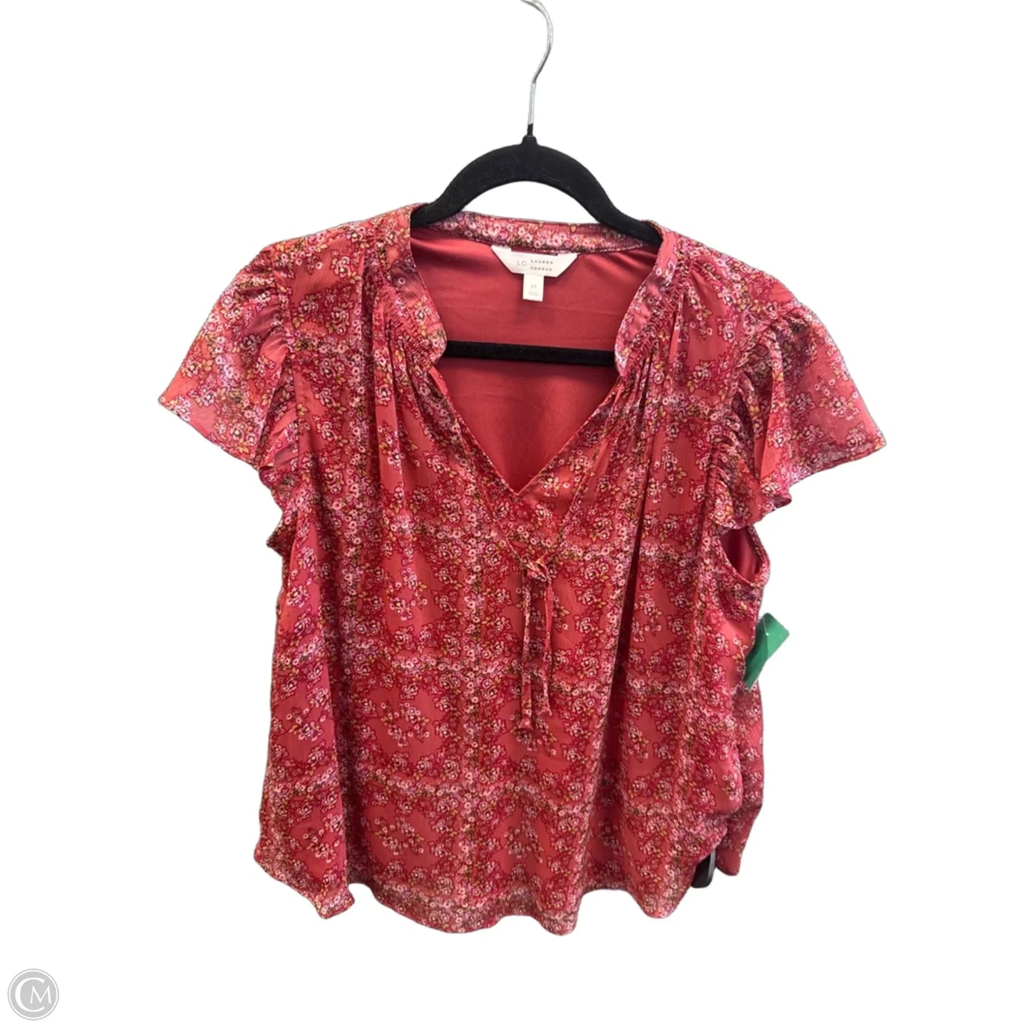 Blouse Short Sleeve By Lc Lauren Conrad In Pink, Size: M