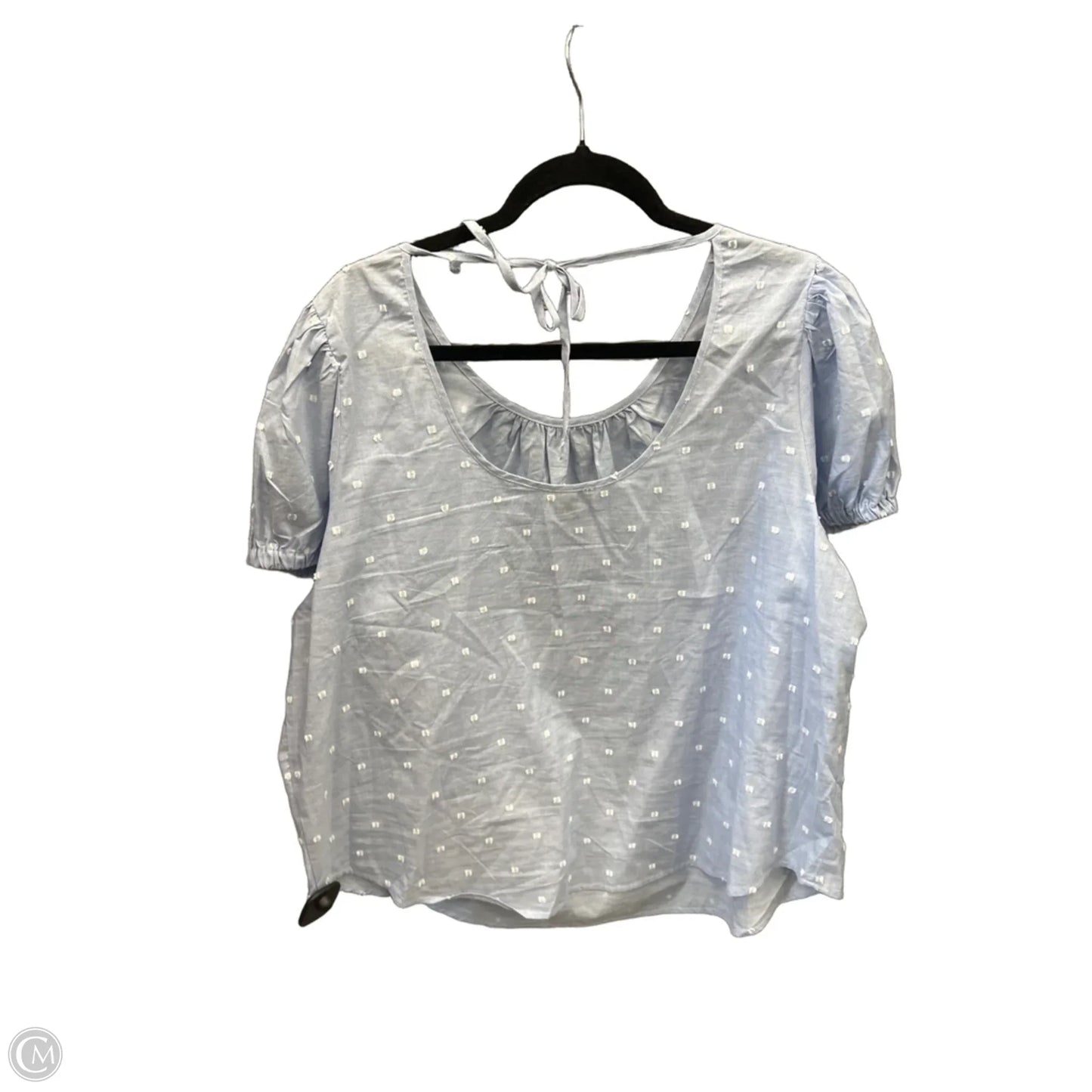 Top Short Sleeve By Falls Creek In Blue, Size: 1x