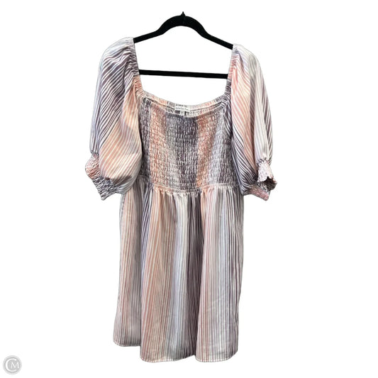 Dress Casual Midi By Ophelia Roe In Pink & Purple, Size: 1x