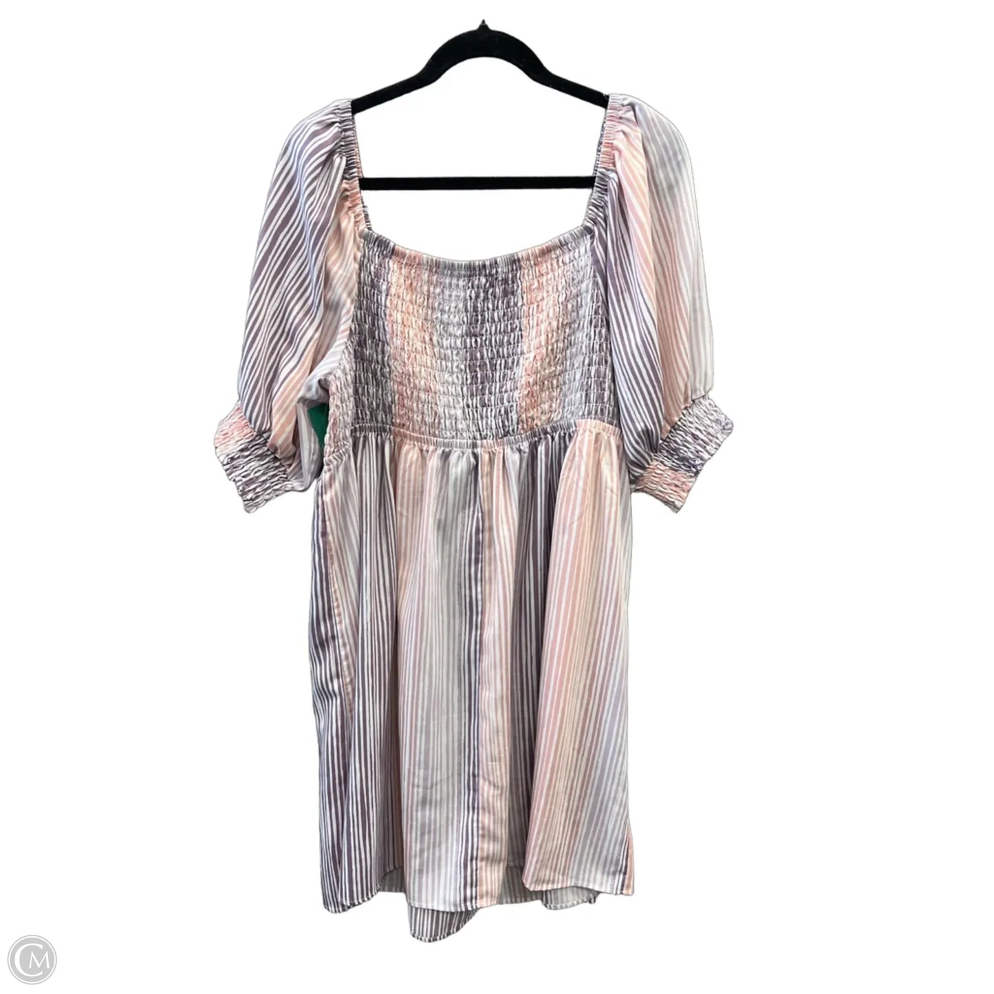 Dress Casual Midi By Ophelia Roe In Pink & Purple, Size: 1x