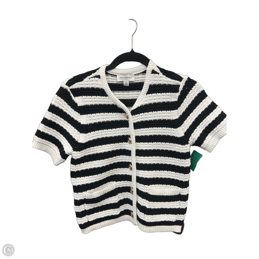 Sweater Short Sleeve By Free Assembly In Striped Pattern, Size: Xs