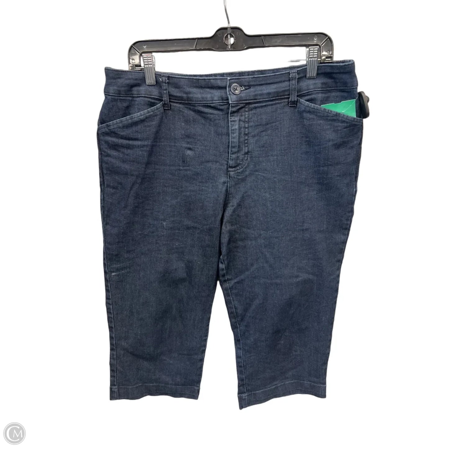 Capris By St Johns Bay In Blue Denim, Size: 14