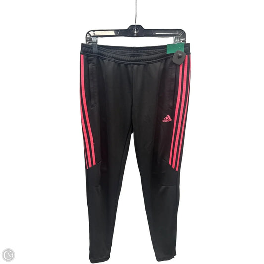 Athletic Pants By Adidas In Black & Pink, Size: M