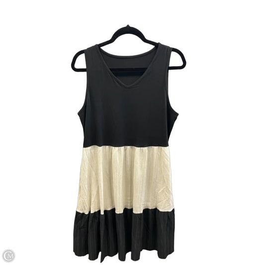Dress Casual Midi By Clothes Mentor In Black & Cream, Size: 1x