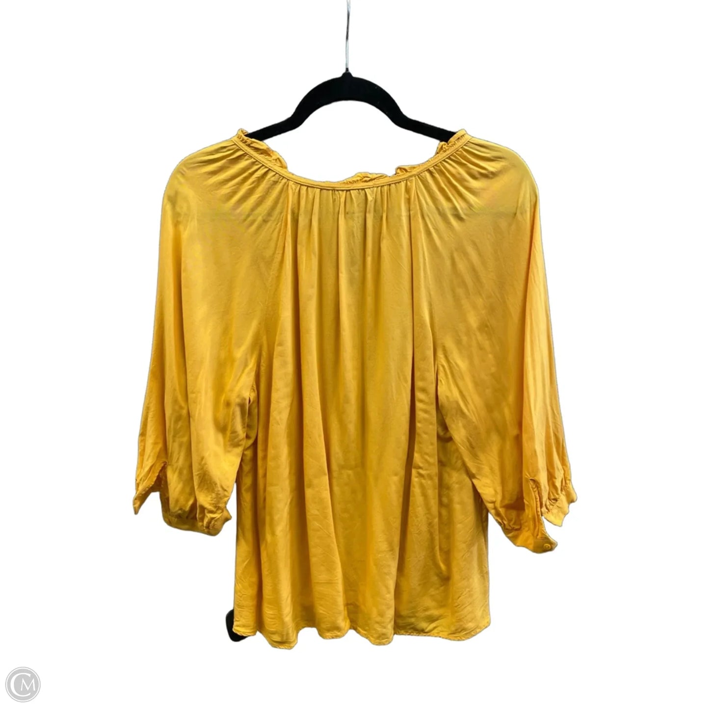 Top Long Sleeve By Ana In Yellow, Size: L