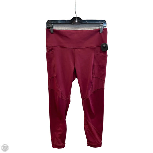 Athletic Leggings By Members Mark In Red, Size: L