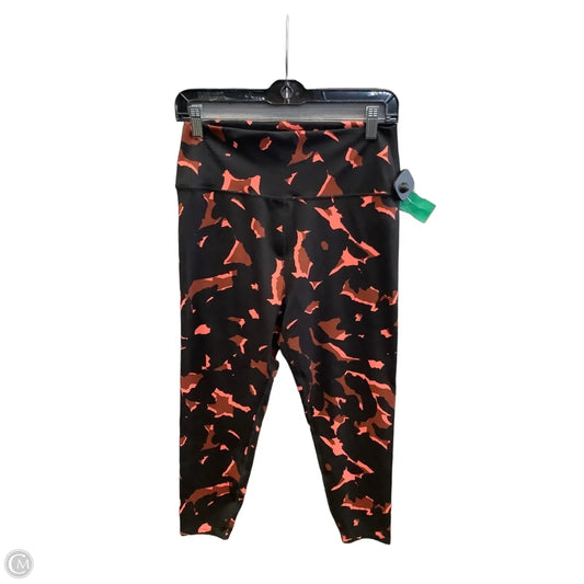 Athletic Leggings By Clothes Mentor In Black & Orange, Size: Xl