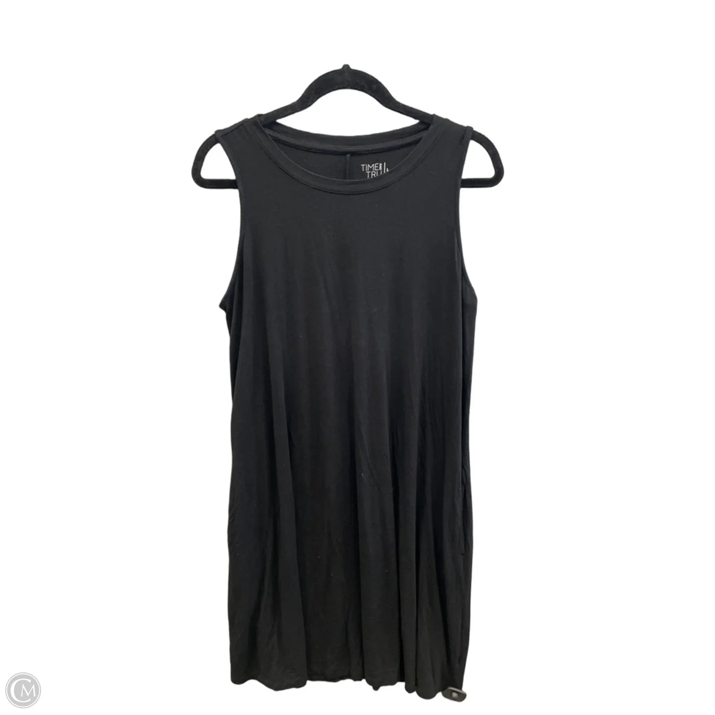 Dress Casual Midi By Time And Tru In Black, Size: L