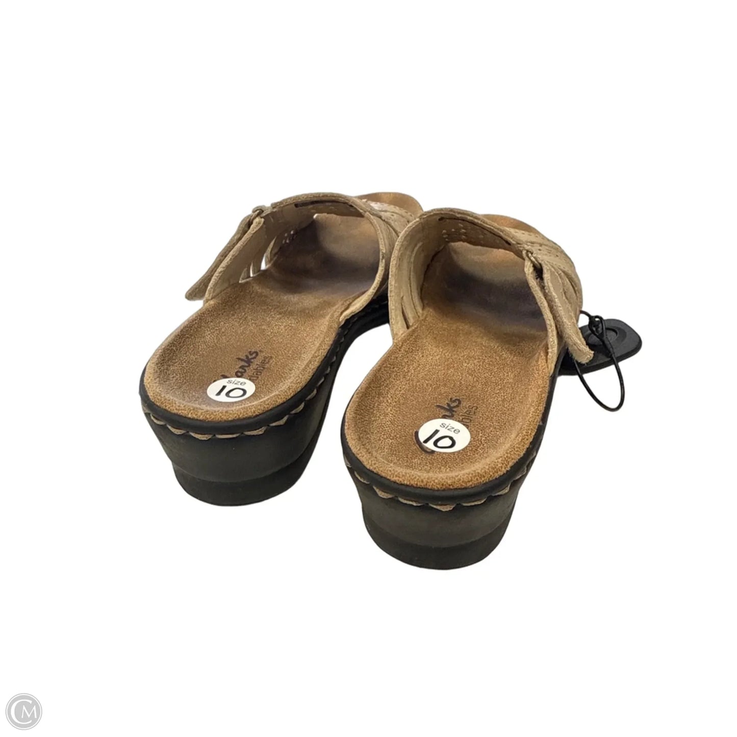 Sandals Flats By Clarks In Brown, Size: 10