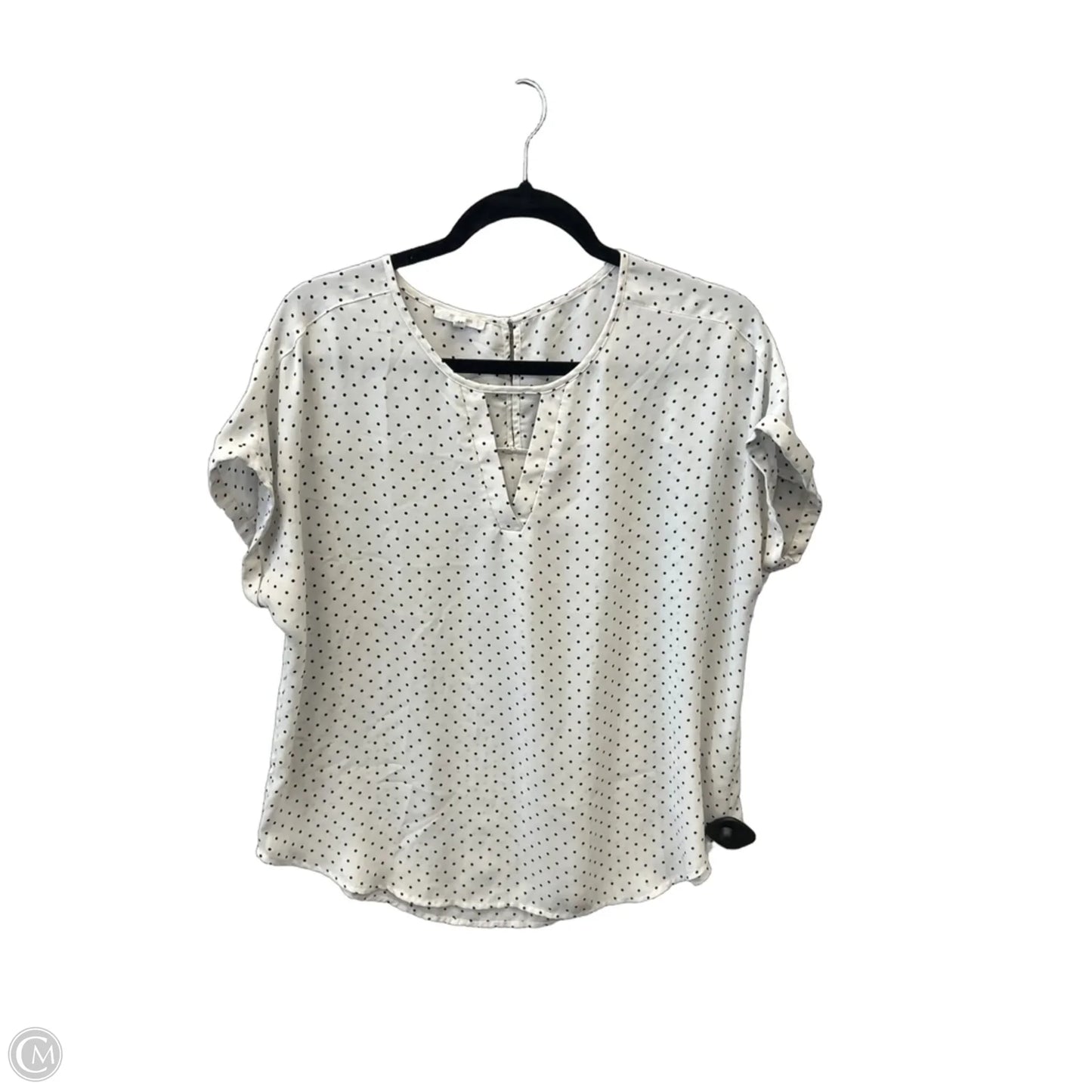 Top Short Sleeve By Maurices In Polkadot Pattern, Size: M