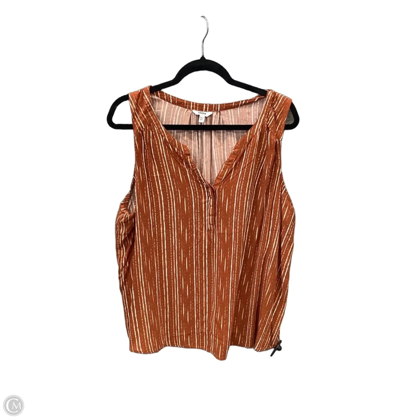 Top Sleeveless By Sonoma In Orange, Size: Xxl