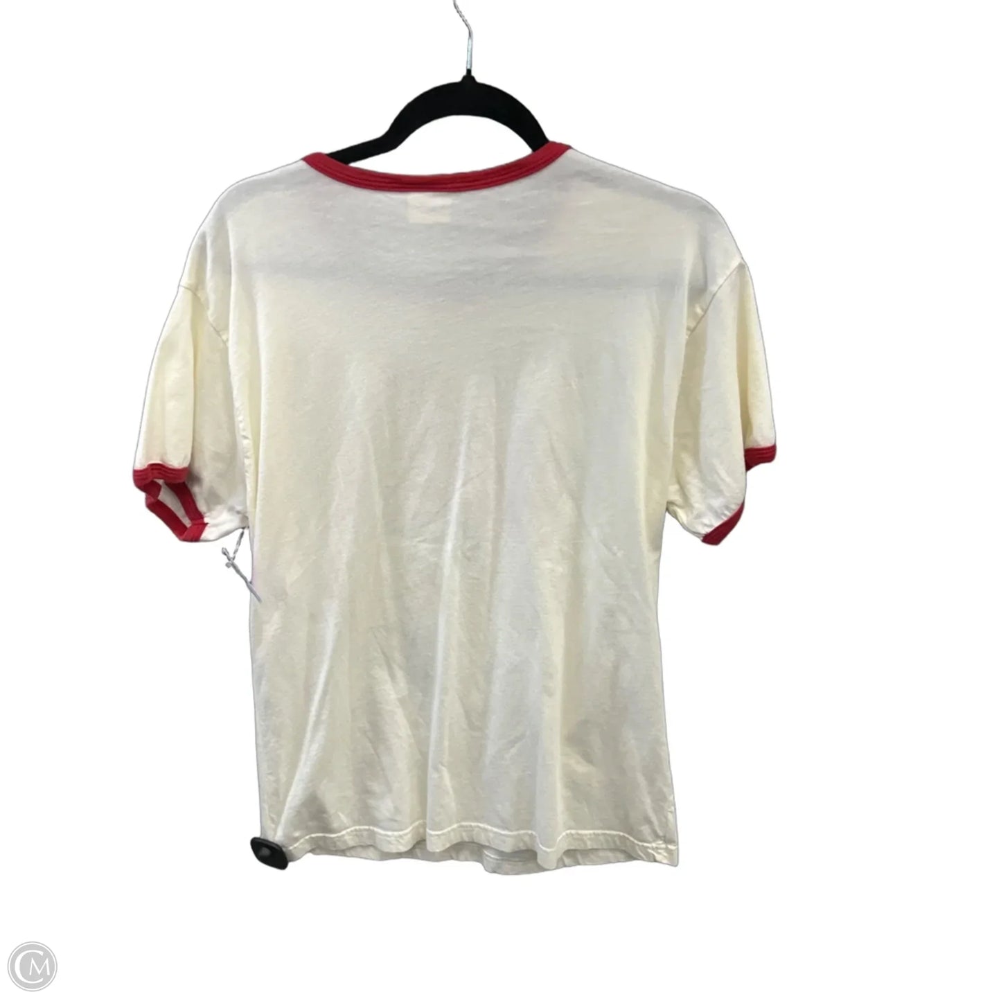 Top Short Sleeve By Clothes Mentor In Cream & Red, Size: L