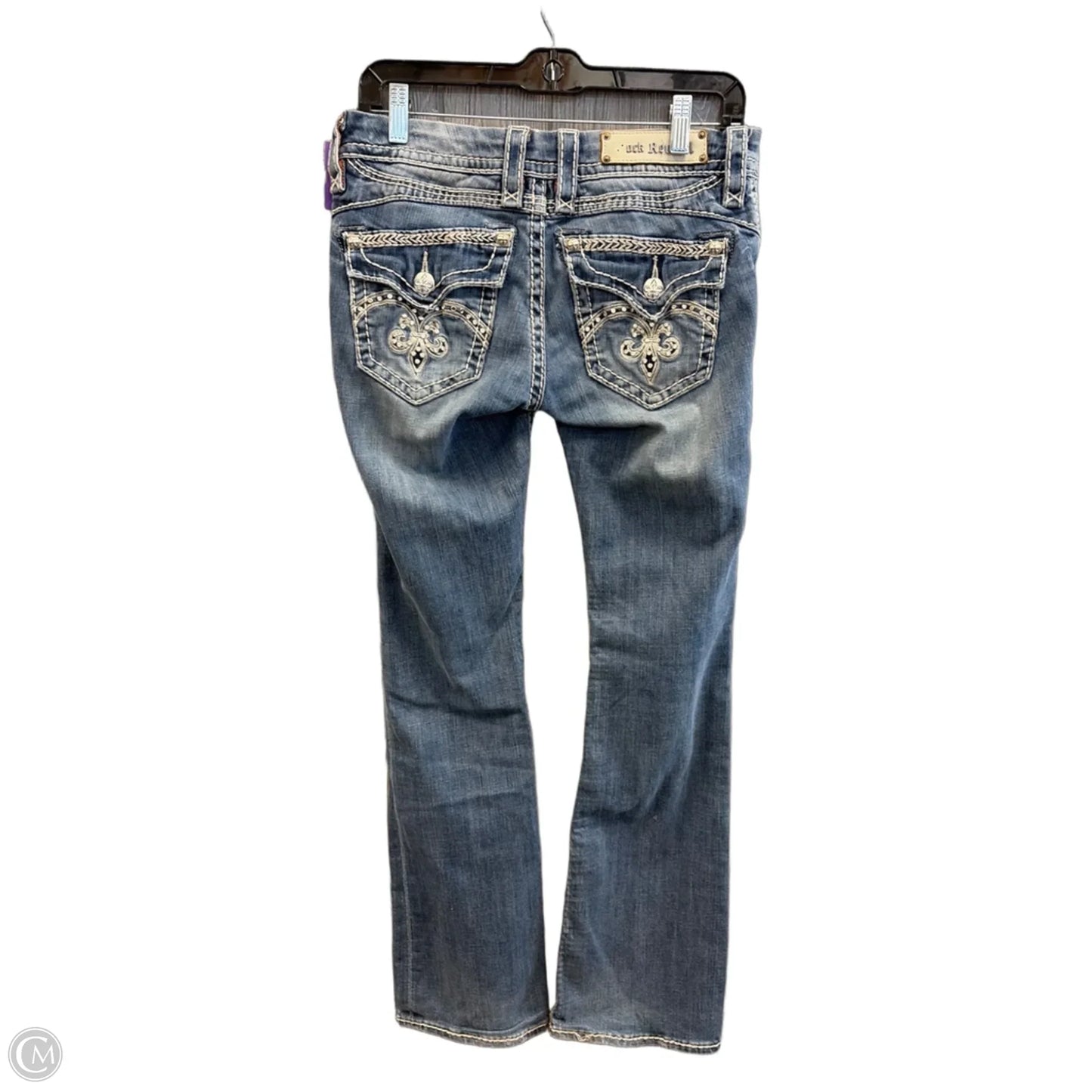 Jeans Boot Cut By Rock Revival In Blue Denim, Size: 4