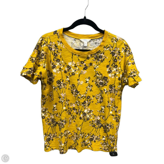 Top Short Sleeve By Time And Tru In Yellow, Size: M