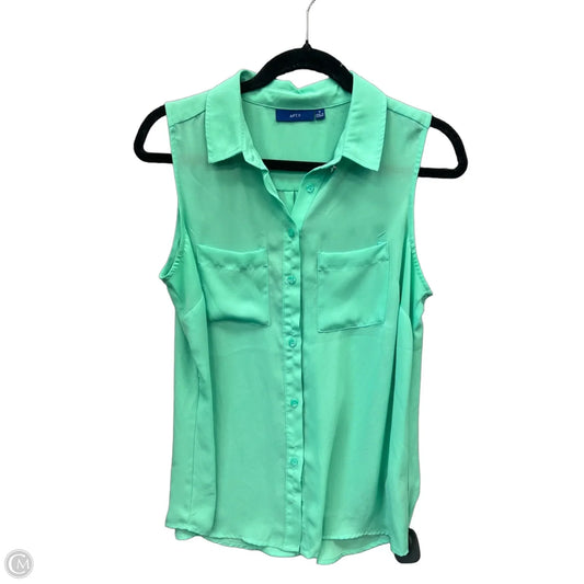 Top Sleeveless By Apt 9 In Green, Size: S