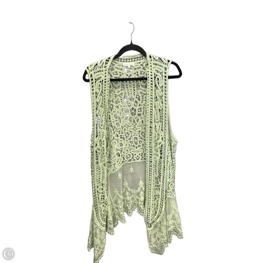 Vest Sweater By Ultra Flirt In Green, Size: S