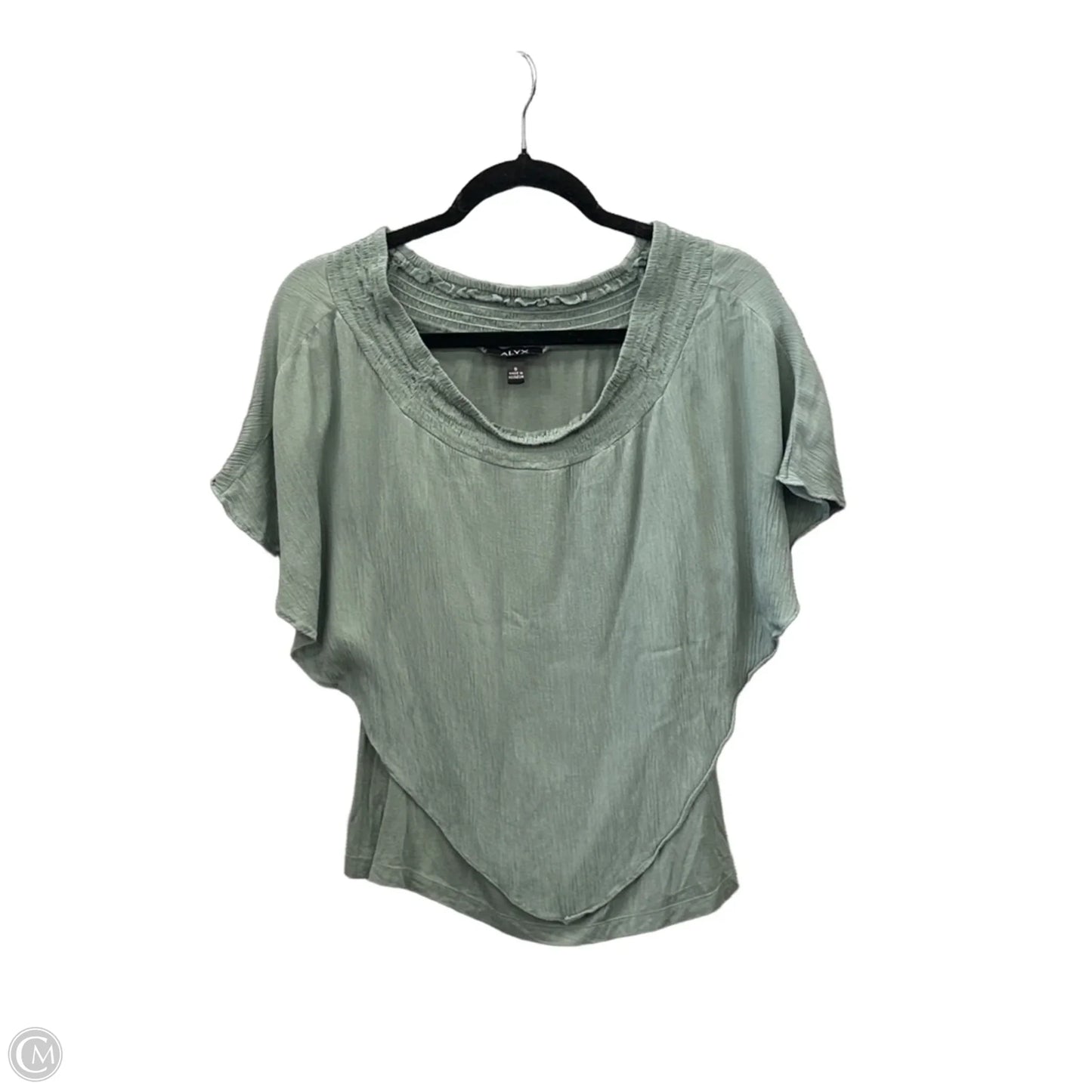 Blouse Short Sleeve By Alyx In Green, Size: S