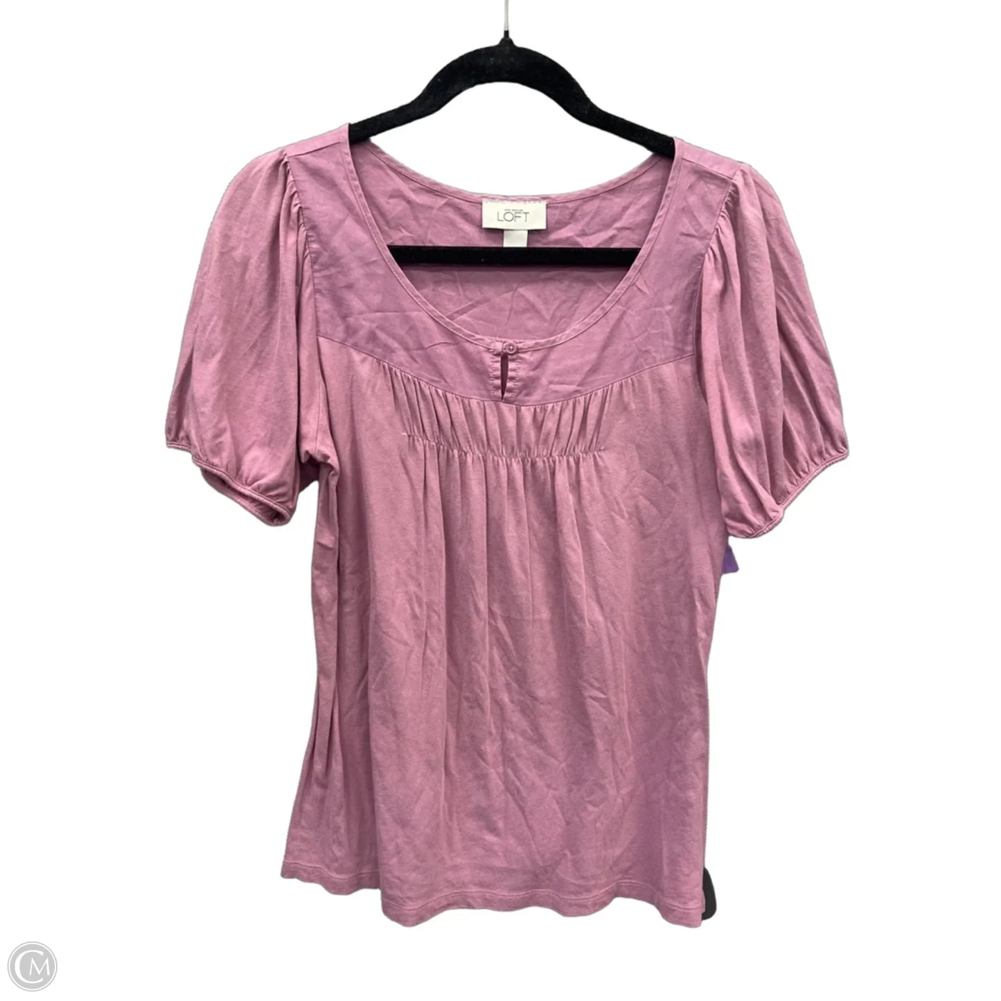 Top Short Sleeve By Loft In Purple, Size: S