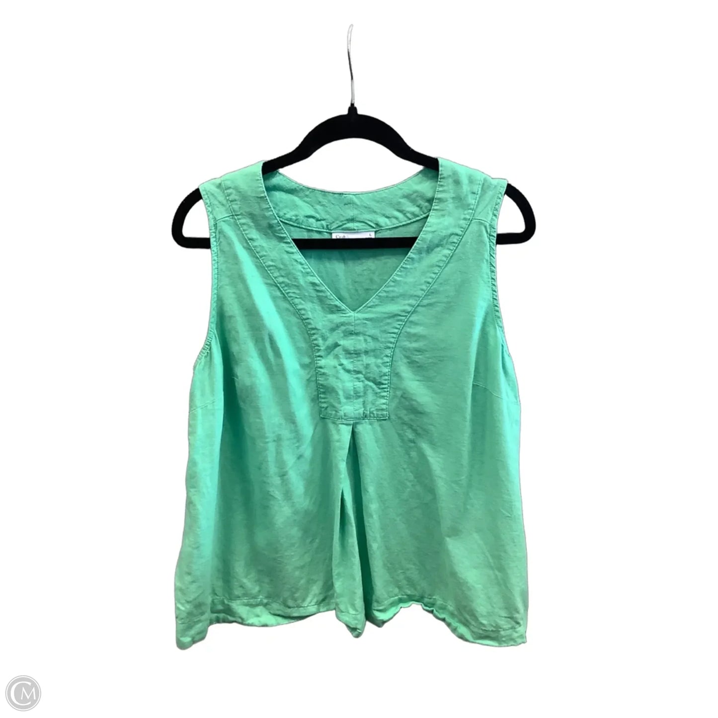 Top Sleeveless By Croft And Barrow In Green, Size: L