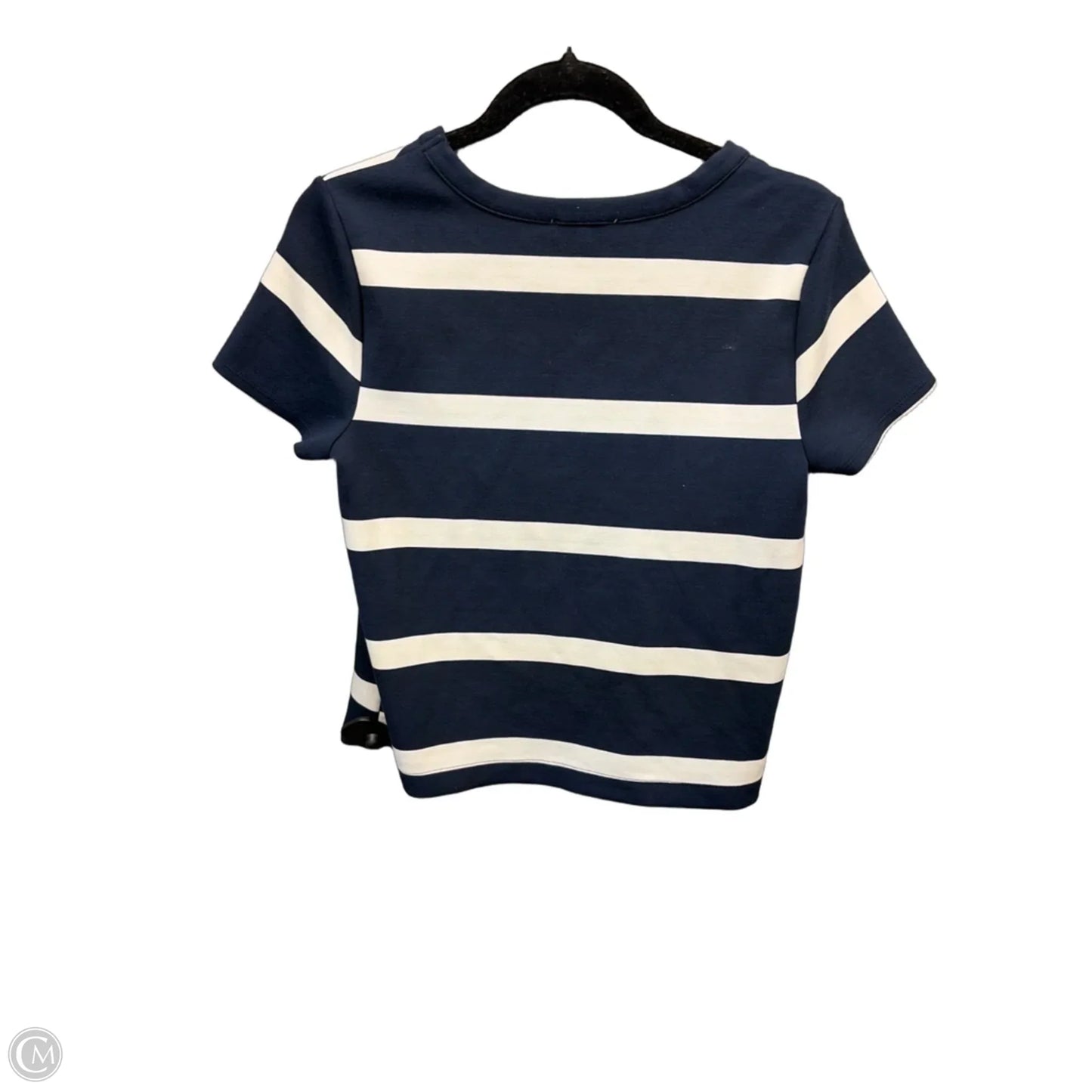 Top Short Sleeve By Cable And Gauge In Striped Pattern, Size: S