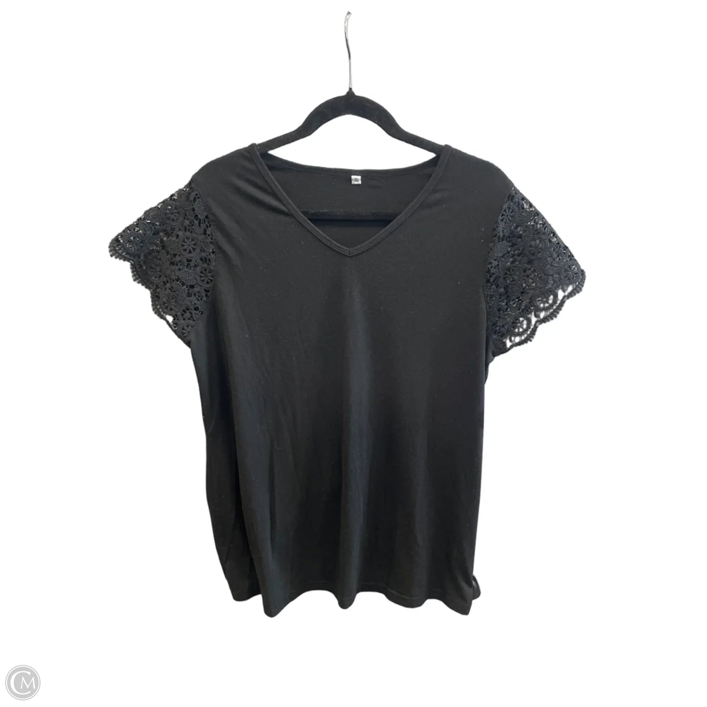 Top Short Sleeve By Clothes Mentor In Black, Size: Xl