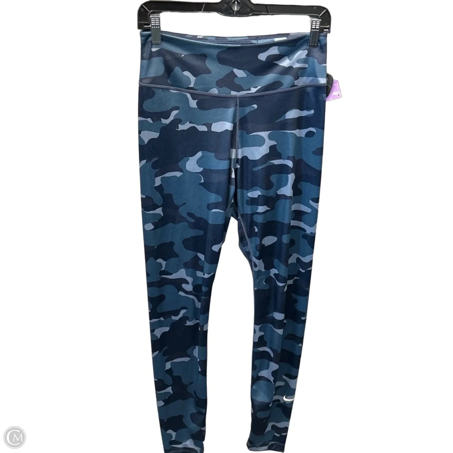 Athletic Leggings By Nike Apparel In Blue, Size: M