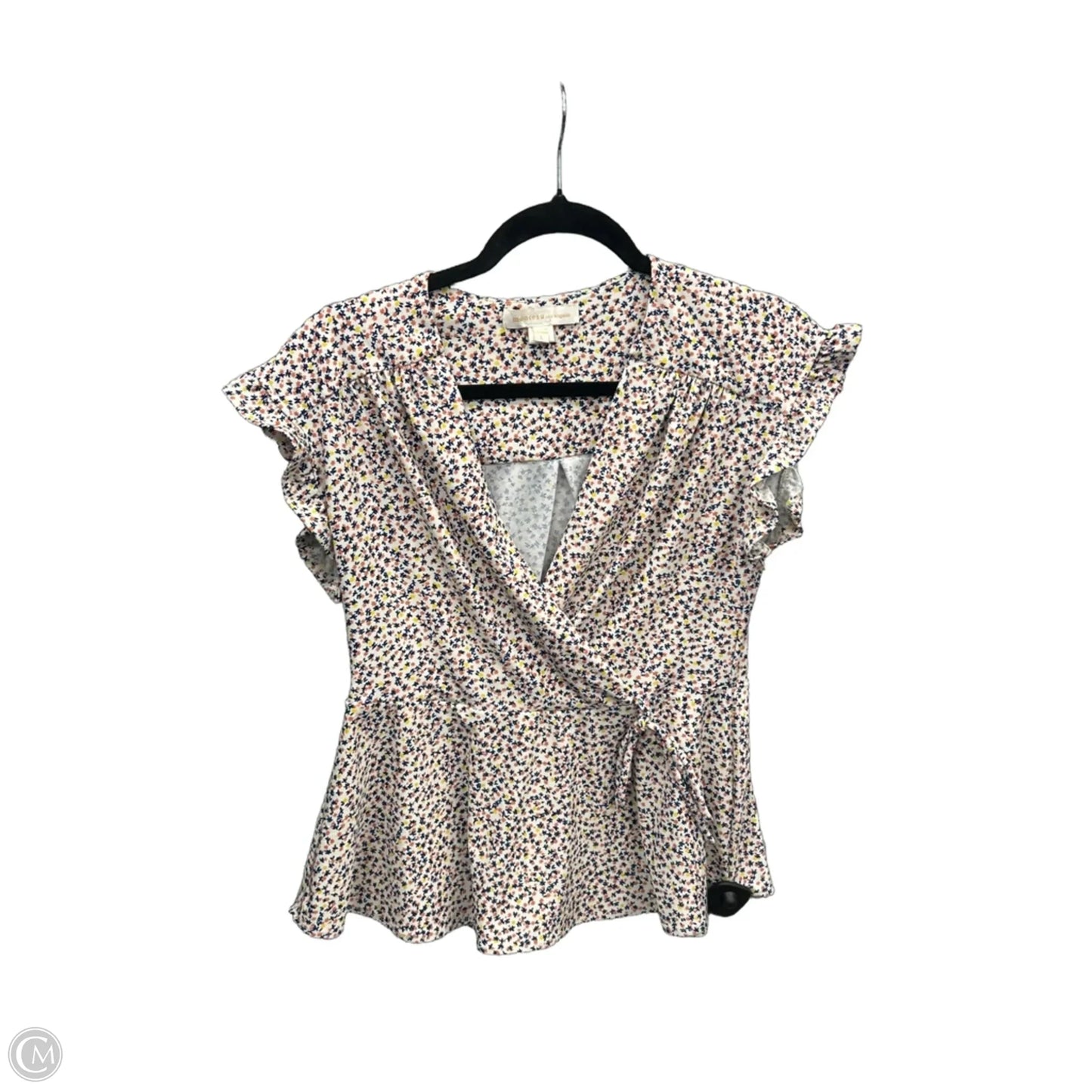 Top Short Sleeve By Monteau In Floral Print, Size: L