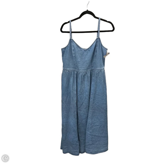 Dress Casual Maxi By Gap In Blue Denim, Size: L