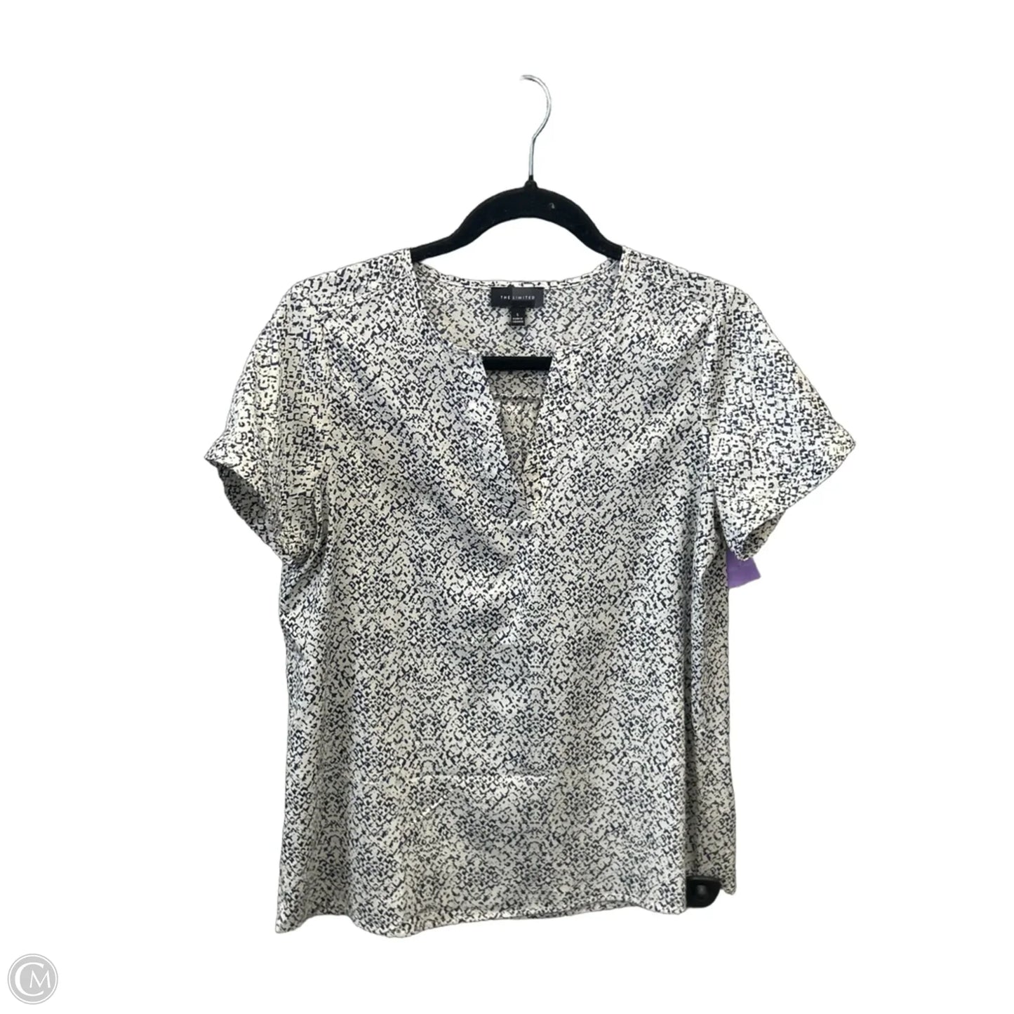 Top Short Sleeve By Limited In Blue & White, Size: S