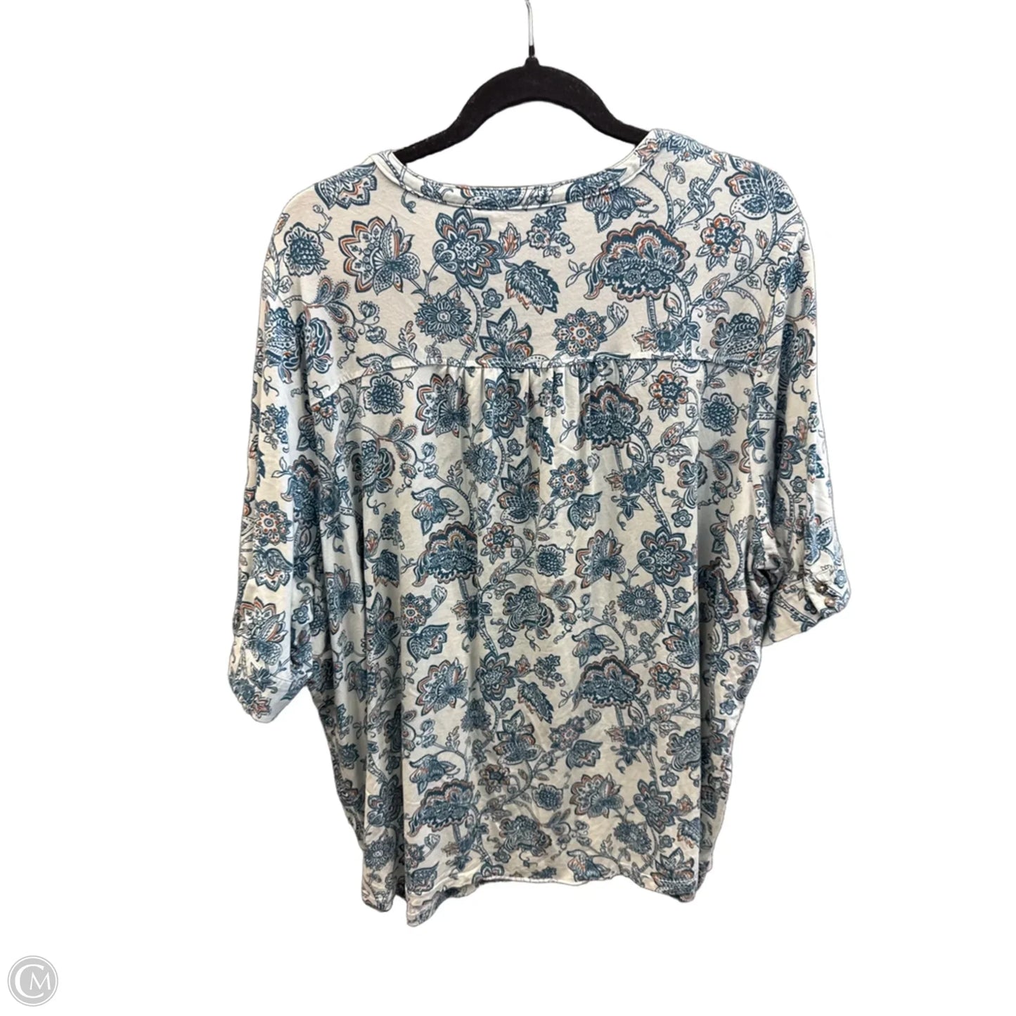 Top Short Sleeve By Lands End In Blue, Size: 3x