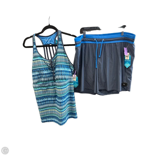 Swimsuit 2pc By Free Country In Blue, Size: 3x