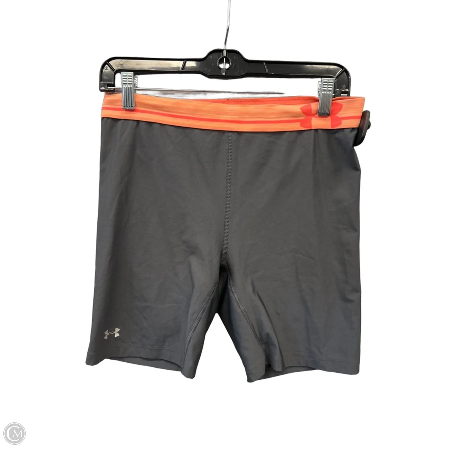 Athletic Shorts By Under Armour In Grey & Orange, Size: M
