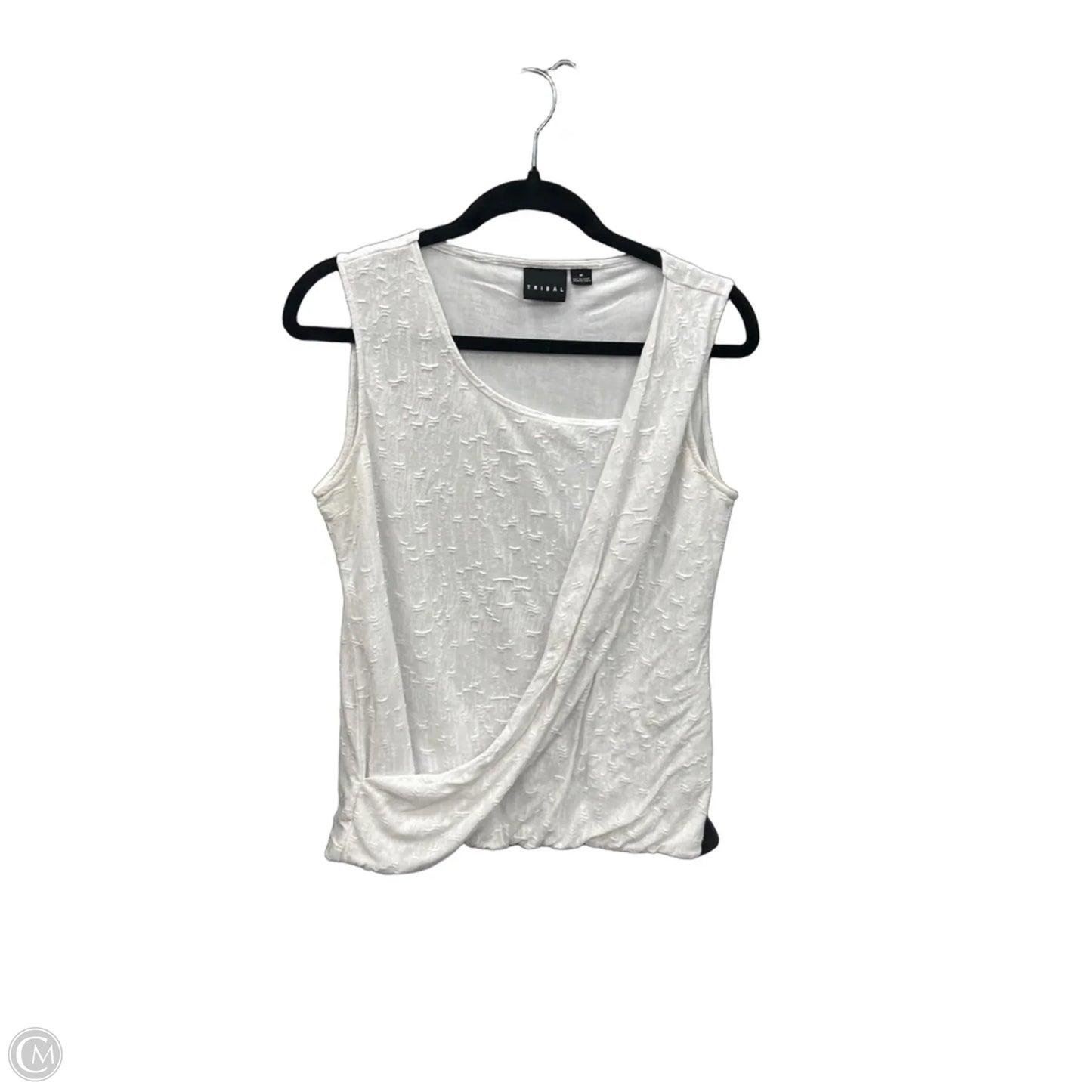 Top Sleeveless By Tribal In White, Size: M