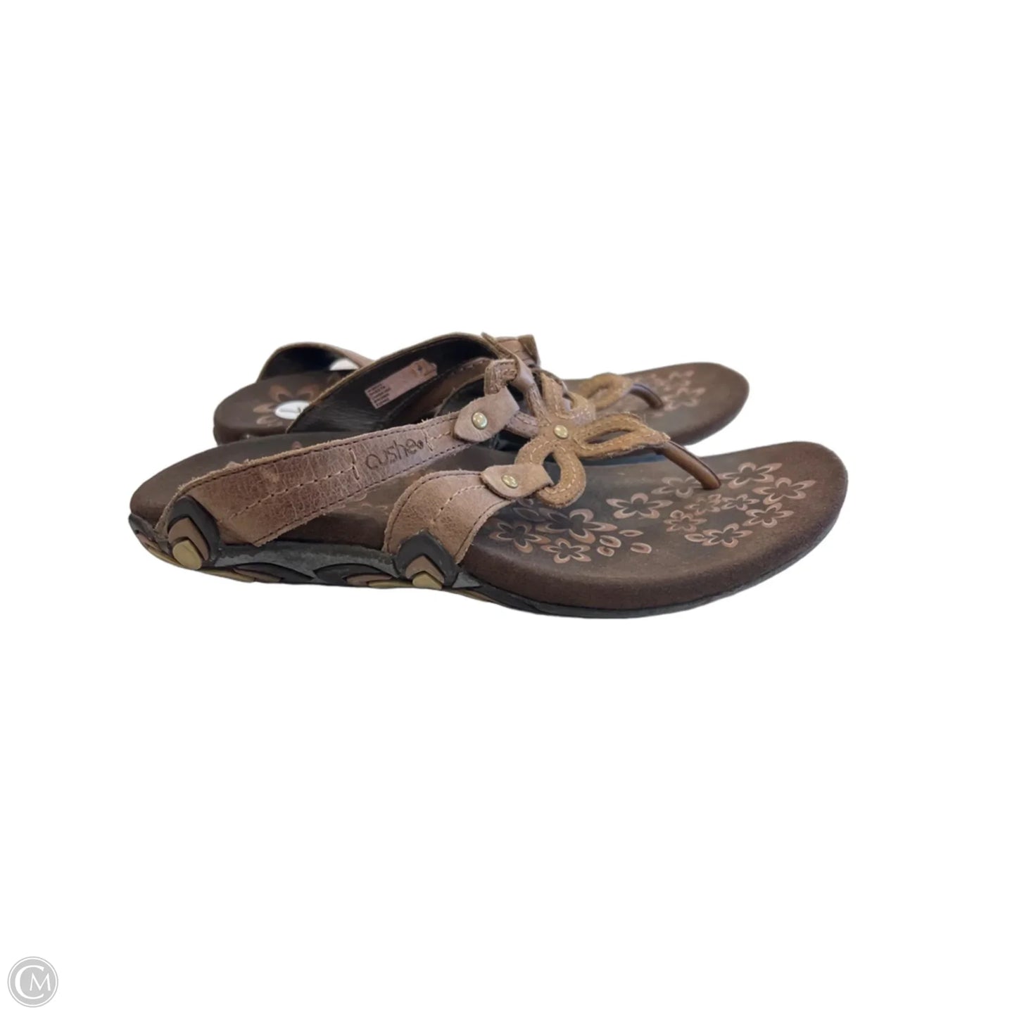 Sandals Flip Flops By Clothes Mentor In Brown, Size: 7