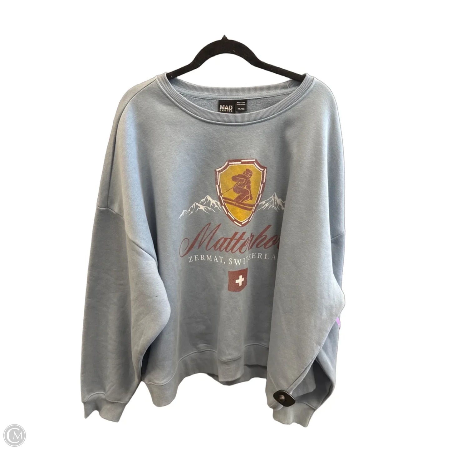 Sweatshirt Crewneck By Clothes Mentor In Blue, Size: Xxl