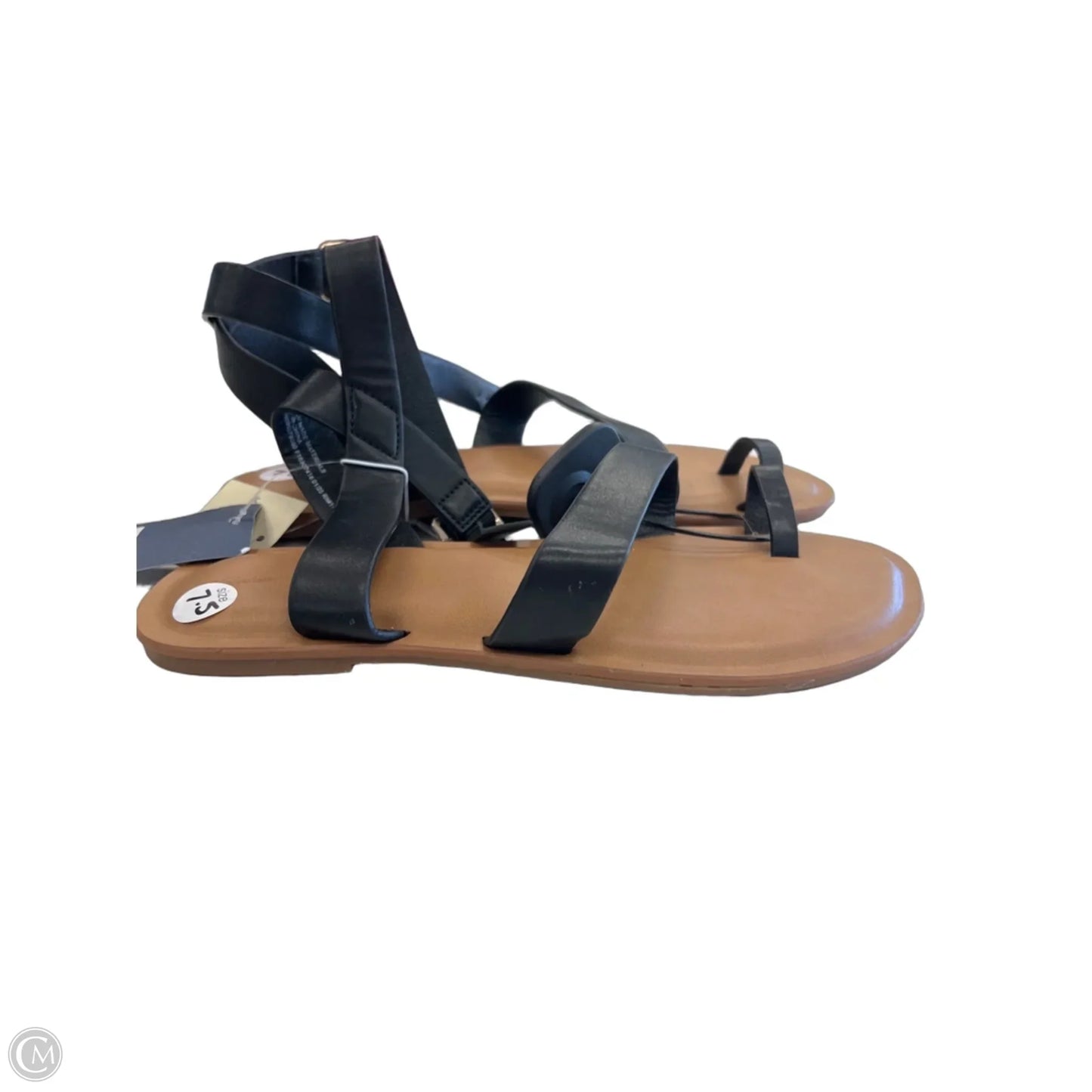 Sandals Flats By Universal Thread In Black & Brown, Size: 7.5