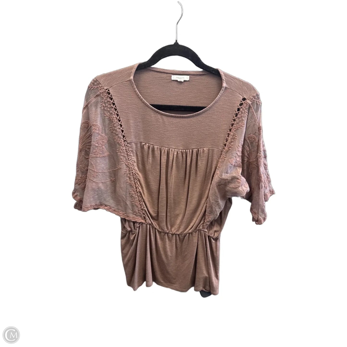 Top Short Sleeve By Maurices In Brown, Size: S