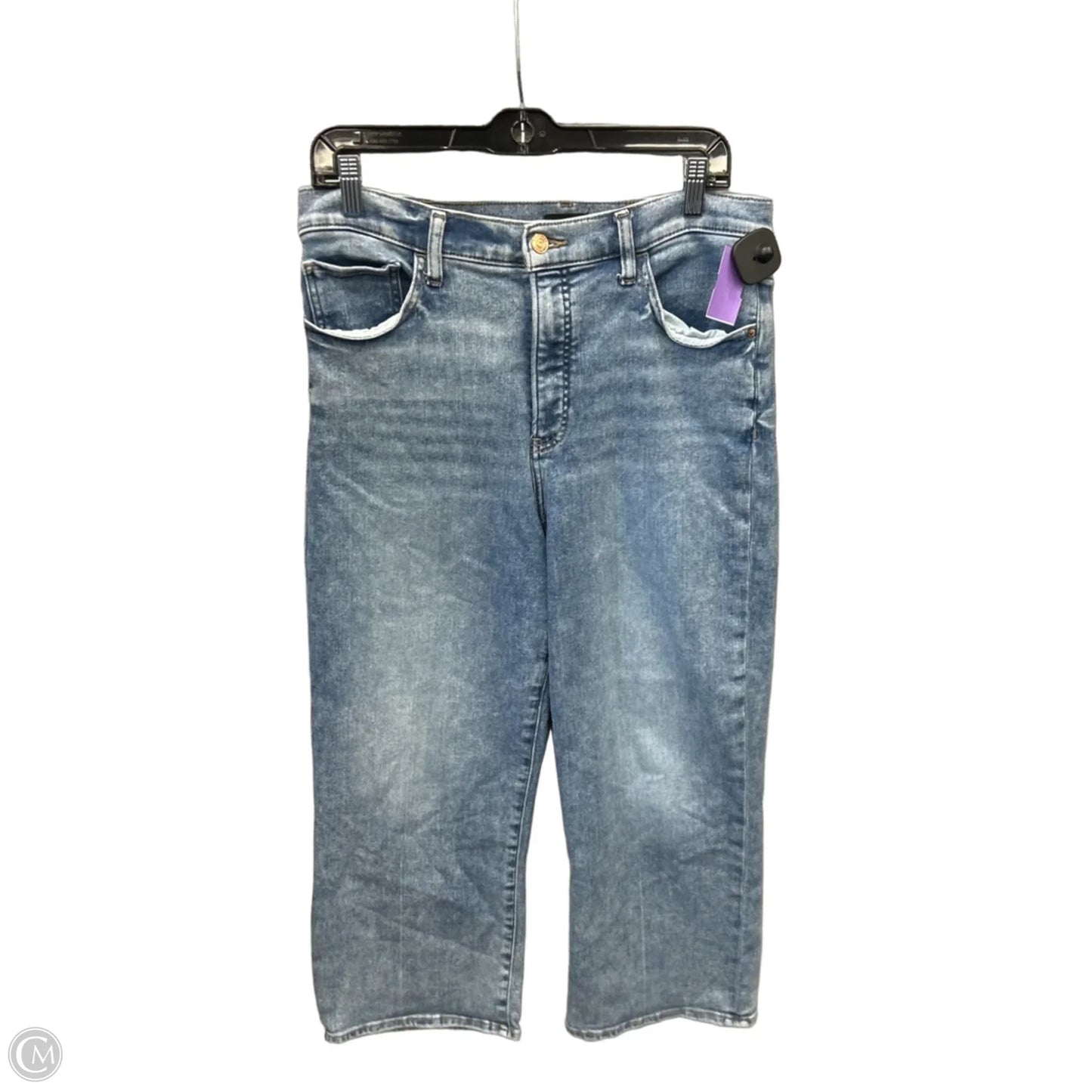 Jeans Wide Leg By Express In Blue Denim, Size: 14