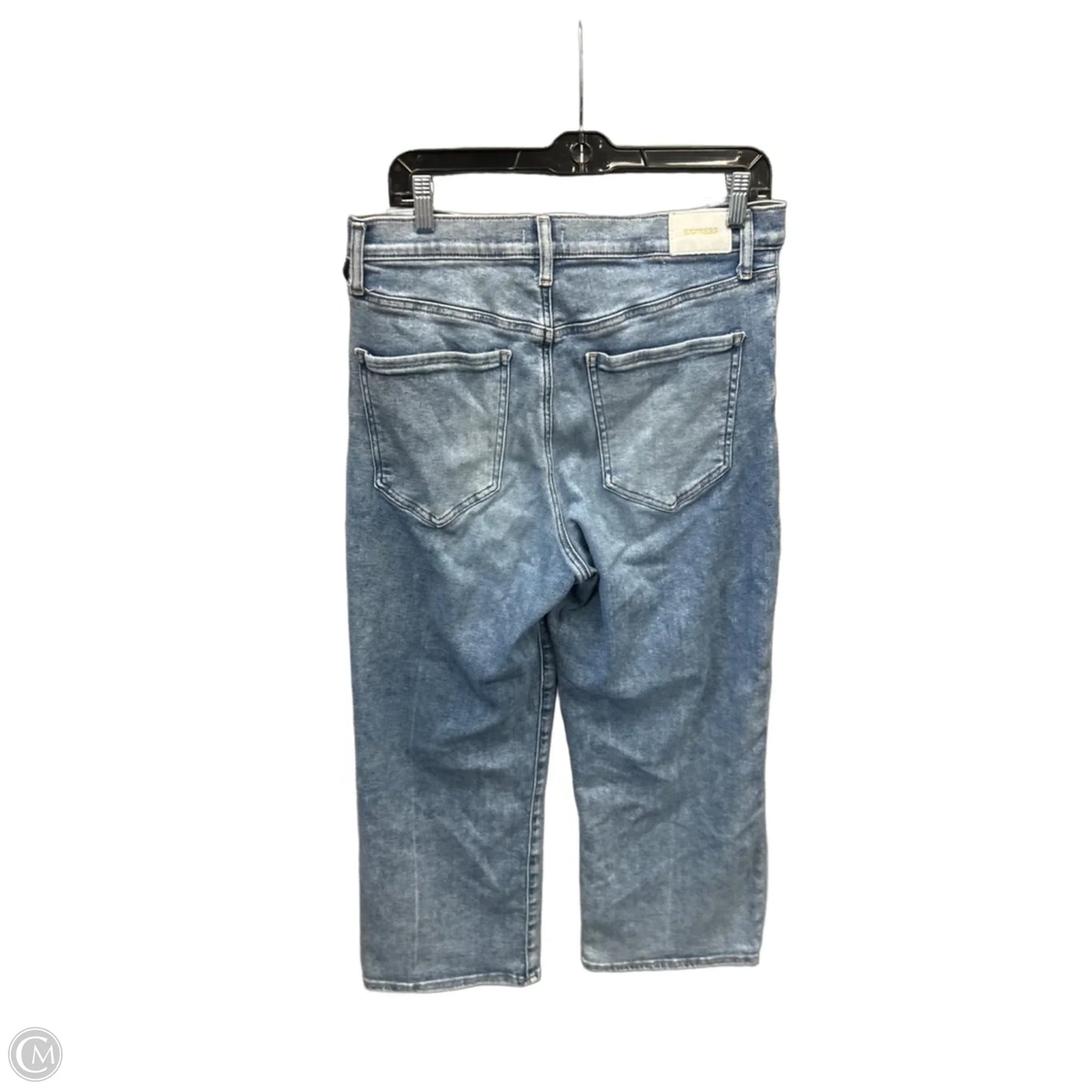 Jeans Wide Leg By Express In Blue Denim, Size: 14