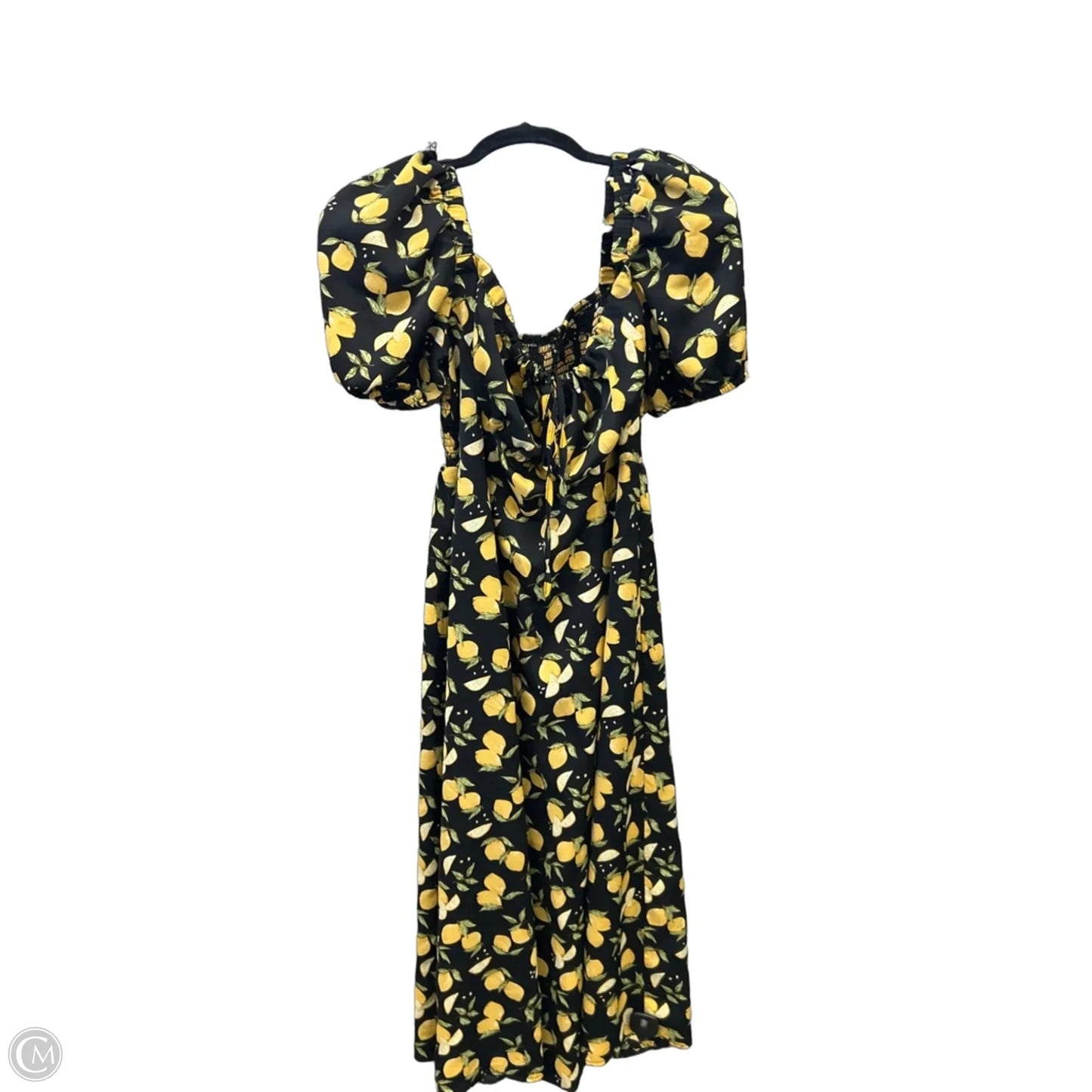 Dress Casual Midi By Cider In Black & Yellow, Size: Xl