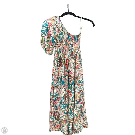 Dress Casual Midi By Clothes Mentor In Multi-colored, Size: L