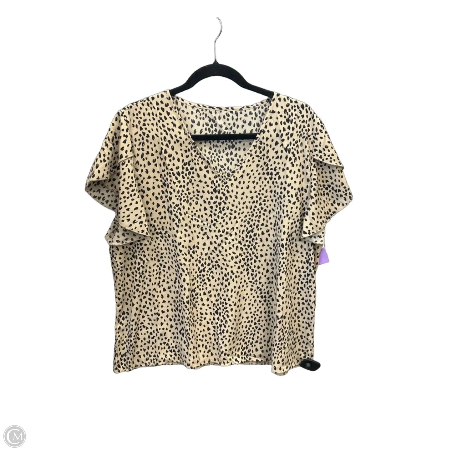 Top Short Sleeve By Clothes Mentor In Animal Print, Size: Xxl
