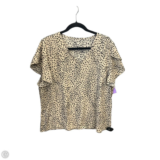 Top Short Sleeve By Clothes Mentor In Animal Print, Size: Xxl