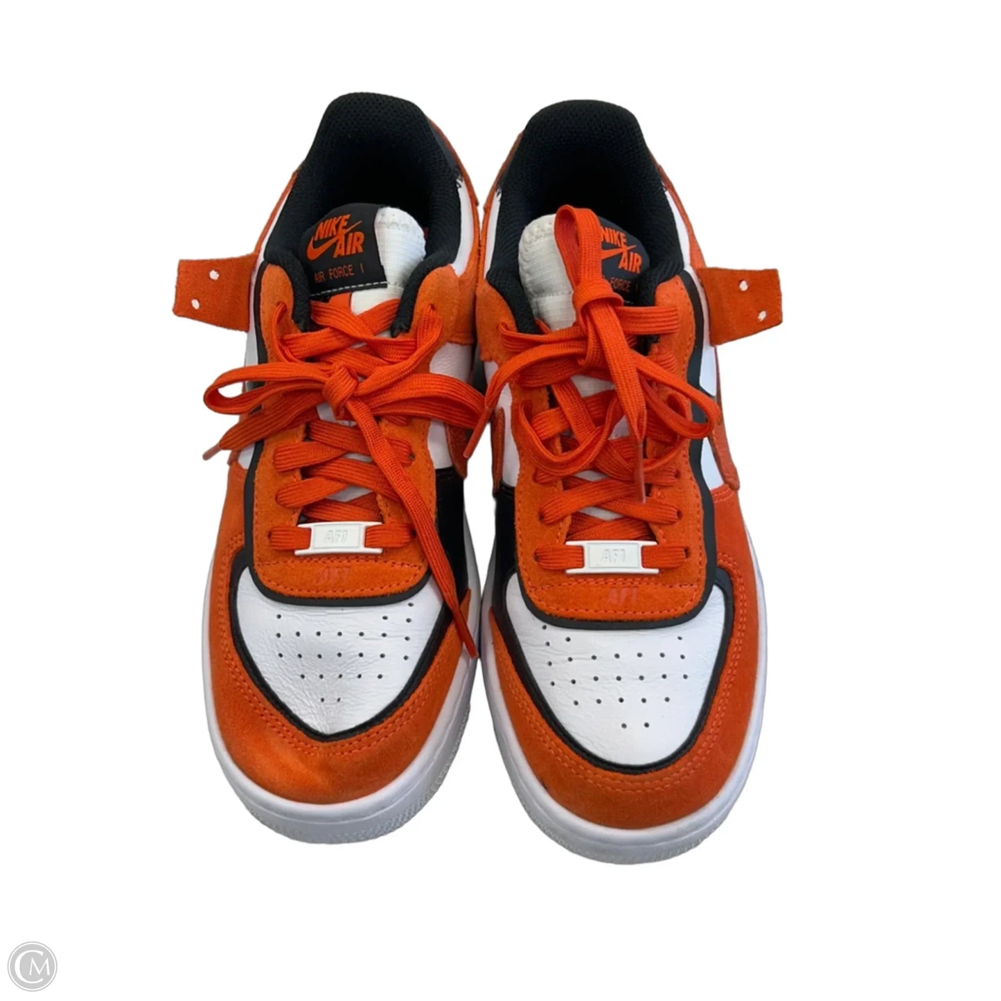 Shoes Sneakers By Nike In Orange & White, Size: 7